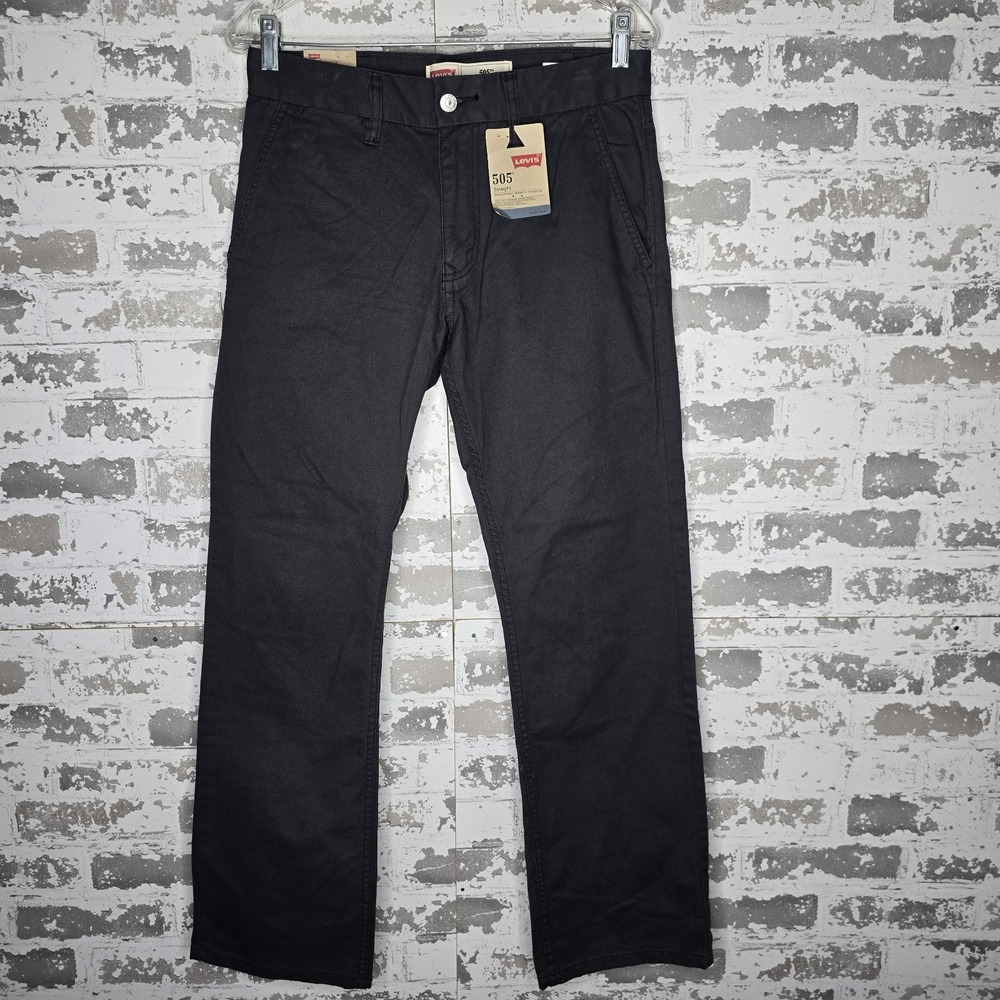 NEW Levis 505 Jeans Womens 29x29 Graphite Gray Straight Leg 100% Cotton‎ Denim